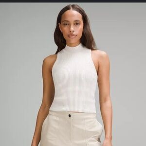 XXS lululemon silk-blend knit tank top bone